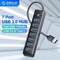 【LZ】℡◙✱  ORICO USB3.0 HUB 7 Port Splitte Alta Velocidade Notebook Extensão Mini Splitter OTG Adaptador Para Desk PC Computador Acessórios