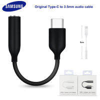 【 Stock】Original สำหรับ Samsung สายออดิโอ USB Type-C ถึง3.5มม.AUX หูฟังอะแดปเตอร์เชื่อมหูฟังสำหรับ Samsung Galaxy S21 S20 S20 + หมายเหตุ9 10 + Pro A90 A60 A80 A8S A70