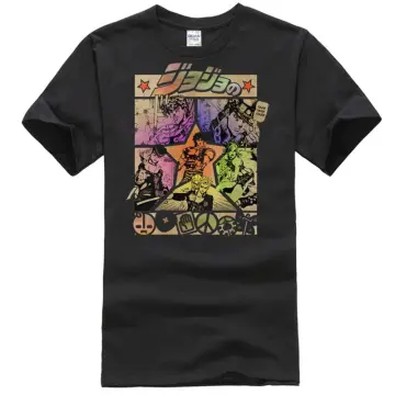 Jojo Bizarro Aventura T Camisa Para Homens De Algodão Moda Tshirt