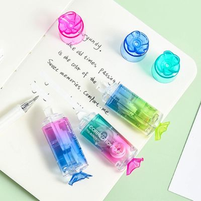 4pcsset Kawaii Candy Gradient Color White Out Corrector Correction Tape Supply 1XCB
