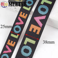 8Yards 2538mm Nylon LOVE Letter Jacquard Ribbons For Sewing Belt Webbing Tapes DIY Lanyard Handbag Shoes Decoration Accessories