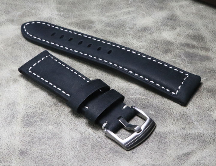 22mm-24mm-new-style-mens-high-end-black-thick-cowhide-watch-band-strap-wristband-universal-watch-accessories-for-pam-big-watch