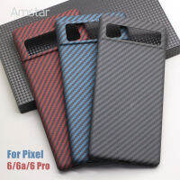 Amstar ป้องกันคาร์บอนไฟเบอร์คาร์บอนพรีเมี่ยมเคสสำหรับ Google พิกเซล6 Pro 6a อะรามิดไฟเบอร์บางเฉียบป้องกันการตกพิกเซล6เคสครอบโทรศัพท์ snjspk