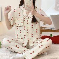 ⊕◆▩ Pajama Sets Women Spring Summer Fashion Sexy Elegant Trendy Nightwear Loose Popular Soft Chic Sleepwear Homewear Short Sleeve