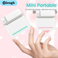 Elough HD Photo Mini Label Printer Thermal Portable Pocket Printers Stickers Paper Inkless Portable Wireless Printing For Study Fax Paper Rolls