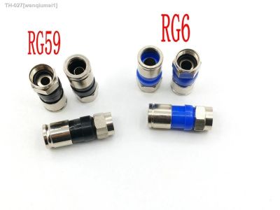 ▼▽ 4PCS F CONNECTOR TF-Type Male Plug Compression Connectors For RG59/RG6 Coax Coaxial TV Cable