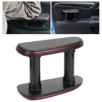 Universal Car Left Hand Armrest Pad Anti-Fatigue Elbow Support Adjustable Bracket Car Arm Rest Assist Handle Black + Red