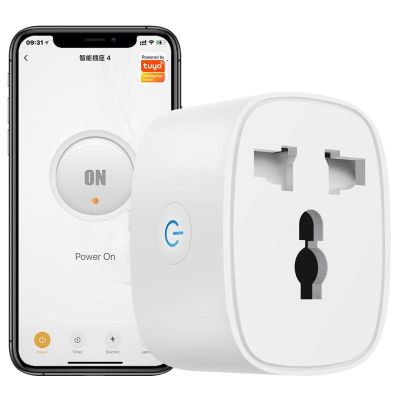 16a Smart Plug Voice Timing Function With Power Monitor Wifi Tuya Socket Remote Control Smart Socket Work With Alexa Google Home