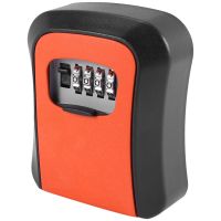 Password Key Lock Box Wall Mounted Zinc Alloy Key Box Weatherproof 4 Digit Combination Key Storage Lock Box