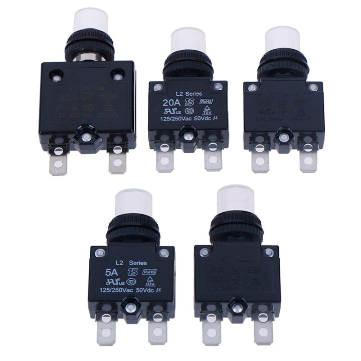 1x-circuit-breaker-12v-push-button-resettable-thermal-circuit-breaker-panel-mount-พร้อมฝาปิดกันน้ำ