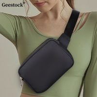Geestock Belt Bag กระเป๋าคาดเอวขนาดเล็ก กระเป๋าคาดเอวกันน้ำ ซิปคาดหน้าอก Crossbody Fanny Packs For Women Sports Running Outing-caicai store