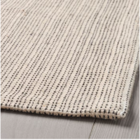 Rug, flatwoven, natural/black, 120x180 cm.