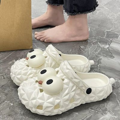 [Hot Sale]2023 new Durian hole shoes women summer ins sandals detachable beach couples two thick bottom Baotou half slippers