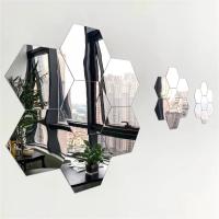 12PCs/Set 3D Mirror Wall Stickers Hexagon Mirror DIY Home Decor Mirror Decor Stickers Art Wall Decoration Stickers Multi-color Wall Stickers  Decals