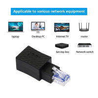 มุมขวา Rj45 Fast Ethernet ชายหญิงตรงอะแดปเตอร์ Cat5/6 Ethernet Lan Extension Adapter สำหรับ Router Switch