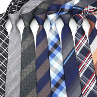 6cm Casual Ties For Men Skinny Tie Fashion Polyester Plaid Strip Necktie Business Slim Shirt Accessories Gift Cravate NO.31-61 Ties