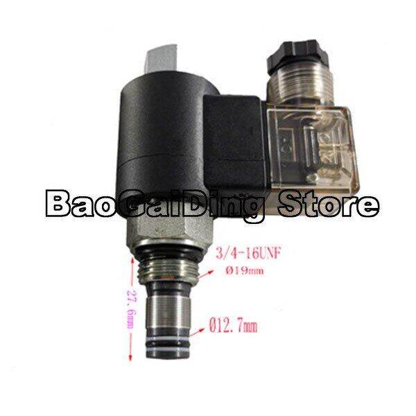 Hydraulic Threaded Plug-in Solenoid Valve For Pressure Relief, Two Position Two Normally Closed DHF08-220H LSV08-2NCPM (Size : DC24V