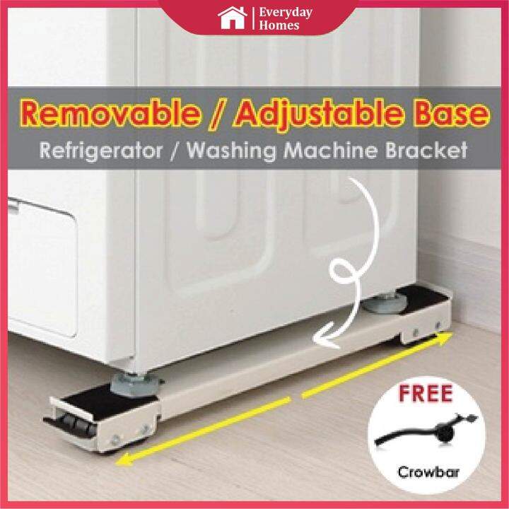 MOVEABLE WASHING MACHINE/FRIDGE BASE STAND ADJUSTABLE Adjustable Roller ...