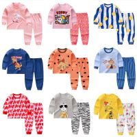 1-10 Yrs Girls Boys Christmas Pajamas Autumn Winter Long sleeve Cartoon Dinosaur Nightwear Childrens Sleepwear Cotton Pyjamas