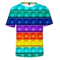 NEW Mouse Killer Pioneer Rainbow 3d Colorful Digital Printing Youth Short Sleeve Casual T-shirt