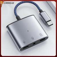 UMMEAX 3 in 1 Pd 60W ตัวแยก USB C ถึง3.5มม ช่องเสียบหูฟัง อะแดปเตอร์เสียง Type-C สายแปลงสัญญาณ