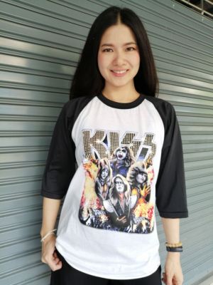 เสื้อ​วงkissแขน​สาม​ส่วน​ผ้า​บาง​50