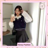 Honey Fashion - เสื้อกั๊ก สไตล์เกาหลี สําหรับผู้หญิง V6