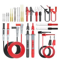 25Piece P1308D Multimeter Silicone Test Lead Kit with Replaceable Needle Spanner Alligator Clip 4mm Banana Plug Multimeter Alligator Clip Digital Multimeter