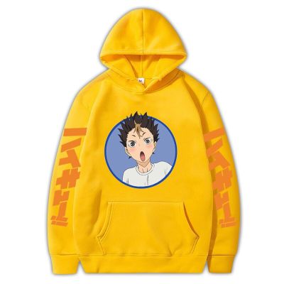 Oversized Haikyuu Graphics Student Casual Teens Tops Pullover Hoodie For Boys Girls Cool Long Sleeve Black Clothing Size Xxs-4Xl