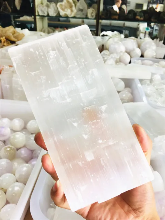 high-quality-10cm-quartz-crystal-selenite-reiki-healing-chakra-minerals-and-natural-stones