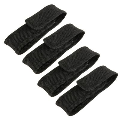 4Pcs 13cm Black Nylon Holster Holder Belt Pouch Case Bag for LED Flashlight Torch