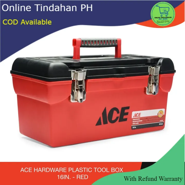 Ace Hardware Plastic Tool Box 16in. Red Lazada PH