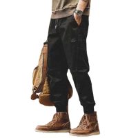 High-end Cotton Cargo Pants Men R overalls long pants 5XL plus size Casual Slim fit jogger pants