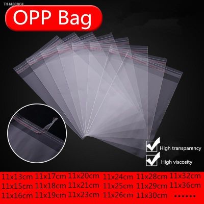 ✥ 100pcs Width 11cm Storage Bags Clear Self Adhesive Seal Plastic Packaging Bags Resealable Cellophane OPP Poly Bag Gift Bags