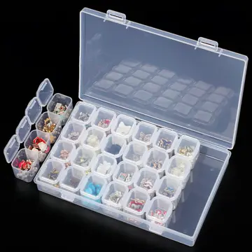 15/10/24 Slots Clear Jewelry Storage Box Detachable Case Craft