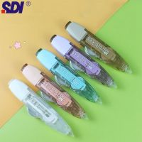 1Pc Smoked Limited Morandi Color Push-button Correction Tape 12m 10colors Large Capacity Student Supplies Correction Liquid Pens