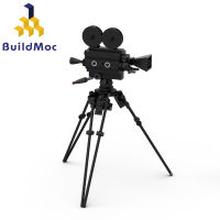 BulidMOC City Building Blocks Old Fashioned Movie Camera Laptop Briefcase Phone Camera Chair Bricks Toy Parts C331