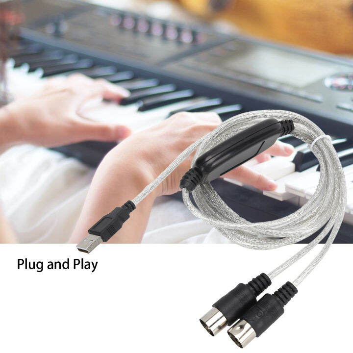 สายเคเบิลมิดิ้ไฟ-led-ขับเคลื่อนด้วย-usb-ตัวบ่งชี้-midi-เพื่อสาย-usb-สำหรับเชื่อมต่อเครื่องมือเครื่องเล่นดนตรีอิเล็กทรอนิกส์