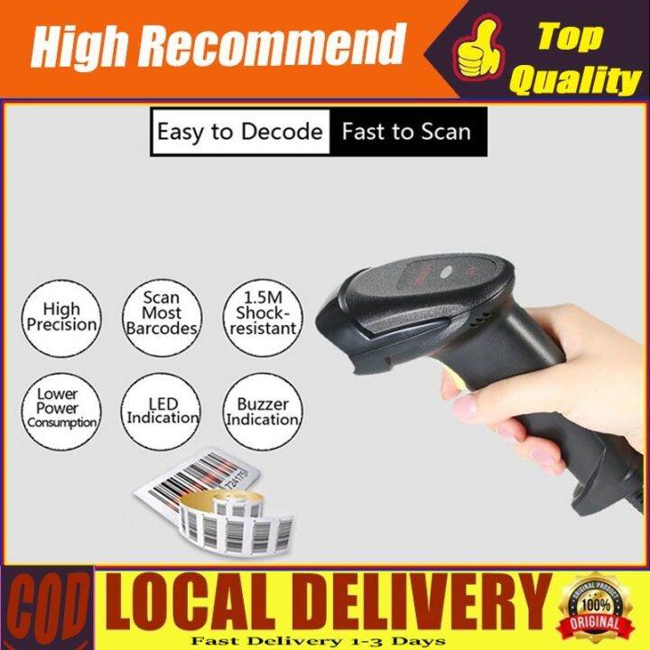 Handheld USB Barcode Scanner with II Code Thermo Gun Launch POS and