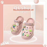 QLshop ?รองเท้าแตะหัวโต มีสายคาดหลัง พร้อมตัวการ์ตูนติด? ใส่ได้ทุกลุค เกร๋กรุบมาก?