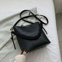 new style womens bag fashion bucket bag stone pattern shoulder bag ladies handbag picture-mother bag diagonal female bag