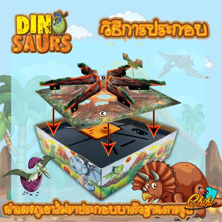 บอร์ดเกม-ไดโนเสาร์ภูเขาไฟระเบิด-blow-dragon-ของเล่นสำหรับครอบครัว-เล่นได้-2-4-คน