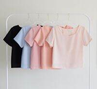 3.3 เสื้อคอเหลี่ยมหัวใจ สีพื้นผ้าชีฟอง