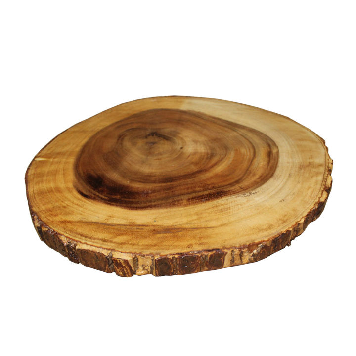 1pc / 2pcs Wood Slice with Bark for cake stand, riser, center piece ...