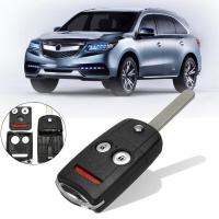 【The-Best】 purplekattt 2ชิ้น3 + 1ปุ่มรีโมทพลิกรถ Key Fob กรณี W/ เจียระไนสำหรับ Honda/accord /Acura TL TSX MDX RDX ZDX 2009 2010 2011 2012