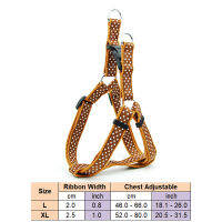 Dog Harness Leash Pet Products Adjustbale Dot Printed Harness and Leash Outdoor Walkding for Large Dogs