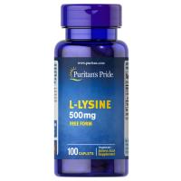 U.S. Imported Lysine 500mgx100 Capsules Balanced Nutrition PuritansPride 3060