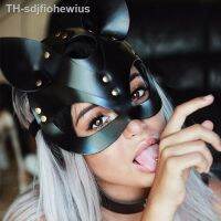 【hot】◈✎✕  Mulheres máscara de couro meia face fantasia máscaras brinquedos sexuais halloween gato punk festa jogo cosplay acessórios eróticos