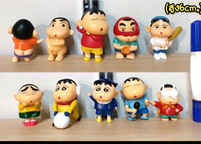 M-Moneytoys โมเดล ชินจัง 10 ตัว (ความสูง 6 cm)