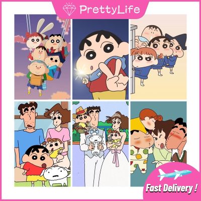 【PL 】Crayon Shin-Chan 5D DIY ภาพวาดเพชรแอนิเมชั่นญี่ปุ่นสำหรับเด็กและผู้ใหญ่ตกแต่งบ้าน30x4 0ซม./40x50cm